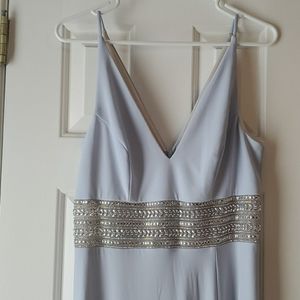 Pale Blue Beaded Evening/Prom Dress